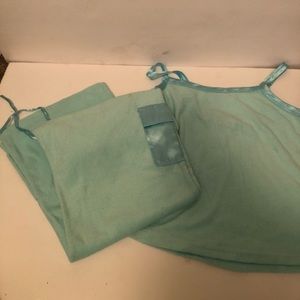 Terry cloth satin pajamas medium